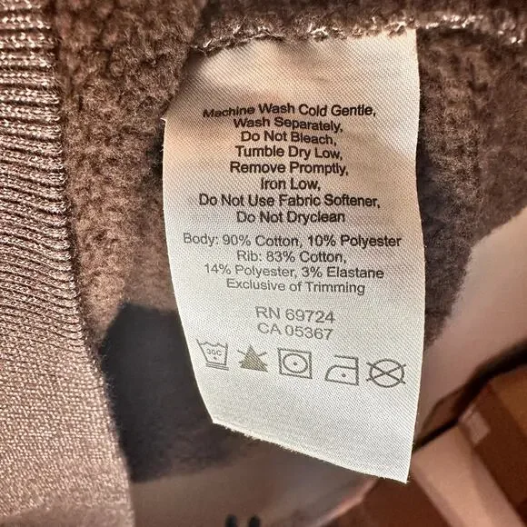 Columbia Brown Sweatshirt Crewneck Long Sleeve Cotton Blend Size S - Picture 5 of 6